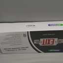 TANLUX Red Exit Sign with Emergency Lights, LED Emergency Exit Light with Battery Backup, UL Listed, AC 120/277V, Commercial Emergency Lights Combo for Business - 1 Pack (White Housing+Red Letter)