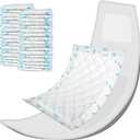 Pet Soft Disposable Dog Diaper Liners Booster Pads - Fit for Most Washable Dog Diapers & Dog Belly Bands Wraps, Ultra Absorbent for Marking, Incontinence, Female in Heat (Blue,S-50)