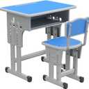 Cantonape Kids Desk and Chair Set for Boys Girl Study Home School, Blue