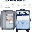 Softside Expandable Carry On Luggage, 20in Carry on Suitcase with Wheels
22x14x9 Airline Approved Luggage with TSA Lock/Front-Access 15.6in Device Compartment/4 Packing Bags For Travel Business Trip