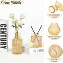 36Pcs Bud Vases Set Small Vintage Glass Bottles Bud Vases in Bulk Multiple Shape Cute Glass Vases for Rustic Wedding Centerpieces Table Decorations and Home Decor (Champagne)