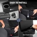YJYWZH Car Armrest Box for Honda Fit Jazz Hatchback 2009-2013 Accessories Center Console Leather Arm Rest Double-Layer Storage Space with Cup Holder (Black Thread)