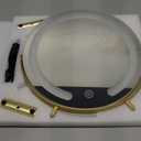 Gold Vanity Mirror, 12 Inch Makeup Mirror with Lights, Large Lighted Vanity Mirror, Light Up Mirror with Smart Touch 3 Colors Dimmable, Tabletop, 360 Rotation