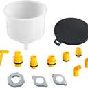 15PCS No-Spill Coolant Funnel Kit, Spill Proof Auto Radiator Coolant Filling Funnel Flush Kit with Adapters, Universal Vehicle Antifreeze Bleeder Accessories for Most Cars