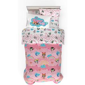 Franco Collectibles Powerpuff Girls Bedding 5 Piece Super Soft Comforter and Sheet Set with Sham, Twin, (100% Official Licensed Product)