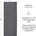 Non Slip Yoga Towel with Corner Pockets, Mat-Sized 24"x72", 100% Microfiber Sweat Absorbent, Perfect for Hot Yoga, Bikram, Pilates and More (Grey)