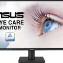 ASUS 27 1440P Eye Care Monitor (VA27AQ) - IPS, QHD (2560 x 1440), 99% sRGB, Frameless, HDMI, DisplayPort, VGA, 1ms, Speakers,Low Blue Light, Flicker Free, VESA Wall Mountable