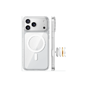 TORRAS Stronger Magnetic & Anti-Yellowing for iPhone 17 Pro Max Case Clear, Fit for MagSafe, Military Grade Drop Protection, Camera Control, DIY Button, Slim for iPhone 17 Pro Max Case Diamond Clear