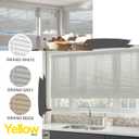 Cordless Mini Blinds, Light Filtering & Room Darkening Horizontal Window Blind for Indoor Windows, Grand Grey, 24" W x 48" H by YELLOW BLINDS