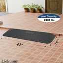 LIEKUMM 2'' Rise Solid Rubber Threshold Ramp, 2200 LBS Capacity