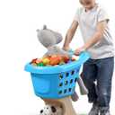 Step2 Little Helper's Shopping Cart for Kids, Play Grocery Cart, Made of Durable Plastic, for Toddlers 2+ Years Old, Blue, Large