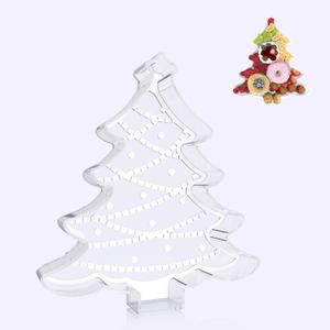 11" Christmas Tree Charcuterie Boards, Acrylic Reusable Serving Tray for Dessert Appetizer Display, Cute Decorative Snack Platter for Xmas Party Table Decoration