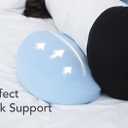 2 x Pregnancy Pillow for Sleeping Memory Foam Maternity Pillow for Side Sleepers, Adjustable Travel Wedge Pillow Support for Back, Belly, and HIPS for Pregnant Women,Cooling Silk Blue