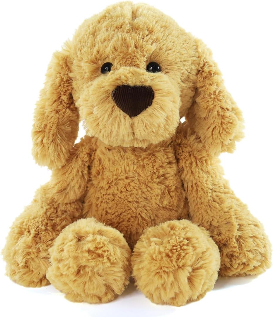 Furvana The Golden Retriever Plush, Dogs Stuffed Animals, 10" Golden Retriever Stuffed Animal, Ideal Christmas Animal Gift for Toddlers, Kids & Teens, for Ages 3-14
