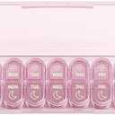 Daviky Weekly Pill Organizer 2 Times a Day, 7-Day AM PM Medicine Case, Travel-Friendly Pill Box for Fish Oils, Vitamins & Supplements