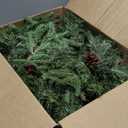 9FT Pre-Lit Artificial Christmas Garland with Dual Color LED Lights and Timer by Remote Control and Batteries Operated, Holiday Decorations, for Indoor Door Home Stairs Fireplaces Wall (Gren Pine 9FT)