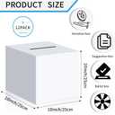 12 Pack 10" Ballot Box Raffle Boxes Elegant Large White Cardboard 10 x 10 x 10 Inch Donation Box Multipurpose Large Event Raffle, Donation, Wedding, Funeral, Birthday Favor Boxes for DIY (12)