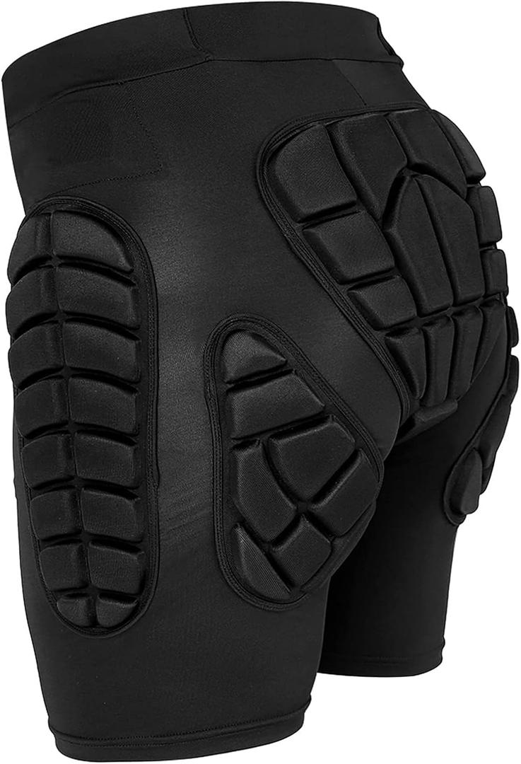 TOMSHOO 3D Hip Protective Snowboard Butt Pads Impact Shorts Tailbone Protection Crash Pants for Skiing Skateboarding, Men Women