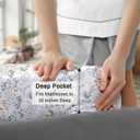 RUVANTI 100% Cotton Sheets Queen Size Percale Bedding, Cooling & Breathable Floral Design, Durable with a Crisp, Soft & Comfortable Feel, 16" Deep Pocket, 4-Piece Set, Aroma