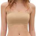 DEANGELMON Strapless Bras for Women Non-Slip Silicone Bandeau Seamless Tube Top Bralette Comfy Non Padded Stretchy Stylish Size M