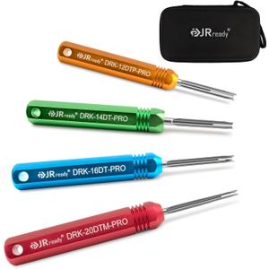 JRready ST5291 Deutsch Pin Removal Tool for Deutsch Size 12 16 20 Solid Contacts Wire Gauge 12-22 AWG,Terminal Release Tool Kit for Deutsch DT, DTM, DTP, DTHD, and HD Series Connectors