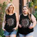 Womens Tank Tops Summer T Shirts Sleeveless Casual Loose Tunic Blouses 2026 (Black, XXL)