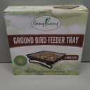 Gray Bunny Ground Bird Feeder Tray - Metal Platform Mesh Seed Tray for Standing Bird Feeders - Great Attracting Garden Yard Decoration for Wild Birds Squirrels Dove Cardinal Blue Jay Crows (11x11in)