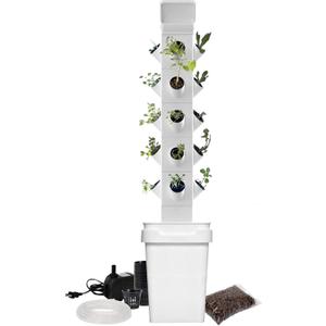 EXO Garden Hydroponic Growing System Vertical Tower - Vegetable Plant Tower Gift for Gardening Lover - Automate Aeroponics Mini Indoor Outdoor Home Grow Herb