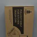 Pull Out Trash Can Under Cabinet Shelf - Under Sink Trash Can Pull Out Slider for 3040 Quart Cans Up to 125 lb - Cabinet Trash Can Pull Out Kit w/Garbage Bag Holder - (Can Not Included)