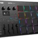 EMP16 MIDI Pad Controller Beat Maker Machine With Bluetooth, 16 RGB Velocity Sensitive Beat Pads, 16 Level, Full/Half Level, OLED Display, MIDI In/Out