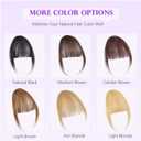 Clip in Bangs,100% Human Hair,French Bangs for Women, Wispy Bangs with Temples for Daily Wear, Hairpieces Ash Blonde