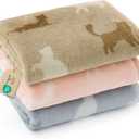 Bedsure 3-Pack Cat Blanket, Ultra-Soft Flannel Fleece Pet Blanket with Cute Cat Prints, Machine Washable Small Blanket for Indoor Crate, Carrier & Travel, Throw Blanket Doggy Puppy Kitten, 23x16