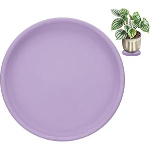 M METERXITY 1-Pack Ceramic Plant Saucers, 5.3 Inch ID Flower Pot Plant Saucers for Indoor/Outdoor, Round Flowerpot Drip Tray [5.9 Inch OD, White]