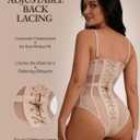 Mesh Corset Waist Trainer for Women Shapewear for Women Tummy Control Compression Bodysuit Waist Cincher (M)