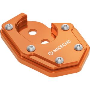 NICECNC Orange Aluminum Footstand Enlarger Kickstand Expander Compatible with 690 Enduro R/SMC-R 2019-2023, 790/890 Adventure Rally/R 2018-2023, 1290 Adventure R 2021-2023, CNC-machined, See Fit