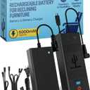 The Blue Cactus Big Battery Pack for Reclining Furniture with LED Screen and Low Charge Alerts  Wireless 5000mAh Couch Battery Pack Rechargeable for Power Recliner Power Supply