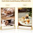 Gold Frames Clear Acrylic Sign Holder 8.5X11 Gold Picture Frames, Double Sided Menu Holder Display Stand for Weddings Table Number Flyer Holder( Pack of 6)