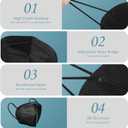 2 x KN95 Face Mask 20 Pcs, 5-Ply Cup Dust Safety Masks, Breathable Protection Masks Against PM2.5 for Men & Women, Black (20 Count (Pack of 1))