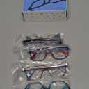 4 Pack Progressive Multifocus Reading Glasses for Women Men Spring Hinge Blue Light Blocking Readers (Mix)