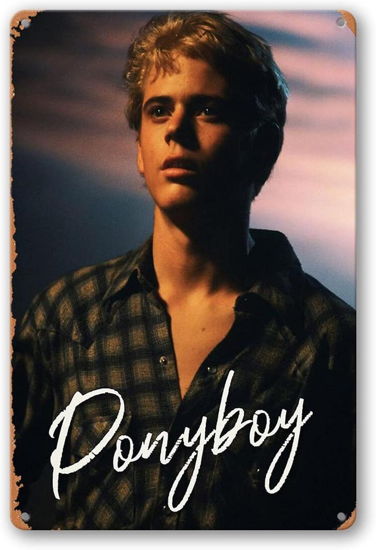 Metal Sign - Ponyboy Curtis The Outsiders 80S Movie Tin Poster 12 X 8 Inches (style-0055)