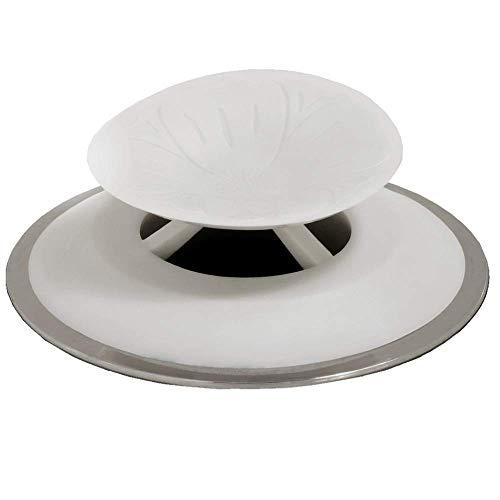 SlipX Solutions Snug Plug Bath Drain Stopper Seals Tightly Around Drain (Fits 1.5 Inch Open Drains, Great for Tubs, Easy Push Open/Close Design) Pack of 4