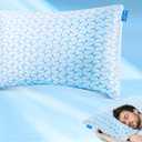 QUTOOL Firm Pillow King Size Shredded Memory Foam Pillows, Adjustable Cooling Pillow for Side Sleeper, Supportive Fluffy Bed Pillows for Sleeping with Washable Cover, Gift for Dad Mom (King Size(Set of 1))