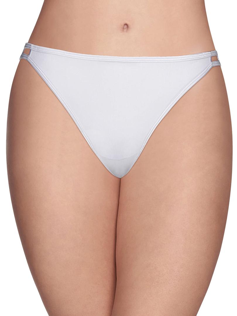 Vanity Fair Women's Illumination String Bikini Panty 18108, Star White, Medium/6
