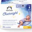 Amazon Brand - Mama Bear Overnight Baby Diapers with Leak Protection, Fragrance-Free, Size 4, 74 Count, Nighttime Protection, Leakproof with Leak Guards