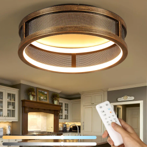 CASENKE Ceiling Light Flush Mount Lighting: Light Fixture Ceiling Mount - LED 3000K-6000K Adjustable Light - Farmhouse Ceiling Lamp for Bedroom Kitchen Hallway