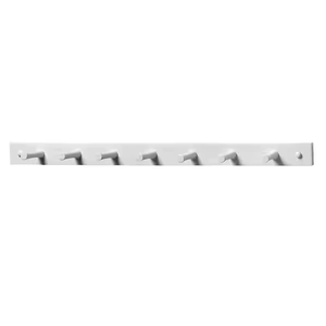 Spectrum 24 in. L Decorative White 7-Peg Wall Mount Wood Rack 82200