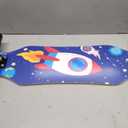Mini Cruiser Longboard, 31 Inch Small Size Wide Wheel Skateboard, Beginner Stable & Easy-to-Control Skateboard, Suitable for Park & Street Riding, Unique Flame Pattern