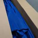 Blissun 9' Outdoor Patio Umbrella, Outdoor Table Umbrella, Yard Umbrella, Market Umbrella with 8 Sturdy Ribs, Push Button Tilt and Crank, Blue