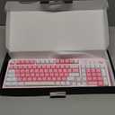 Aula F3099 Wireless Keyboard with Media Knob, Tri-Mode BT5.0/2.4GHz/USB-C Cute Creamy Keyboard with Number Pad, RGB Backlit Gaming Keyboard, Quiet Typing Pink Computer Keyboards for Office Laptop/PC