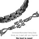 Dressy Bling Bands Compatible with Samsung Galaxy Watch 8 40mm/44mm Watch8 Classic 46mm Women Stainless Steel Replacement Wristbands